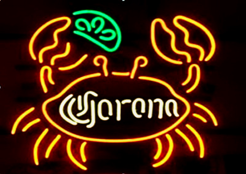 Corona Big Red Crab Neon Sign